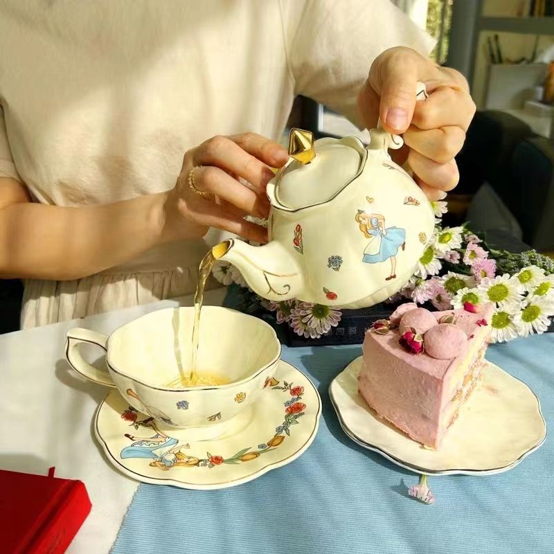 Coffee Tea Gift Set - Alice Ceramic Tea and Coffee Set