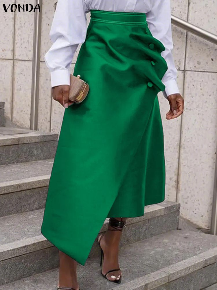 Coffee Plus Tea - Plus Size Satin Skirts VONDA Elegant