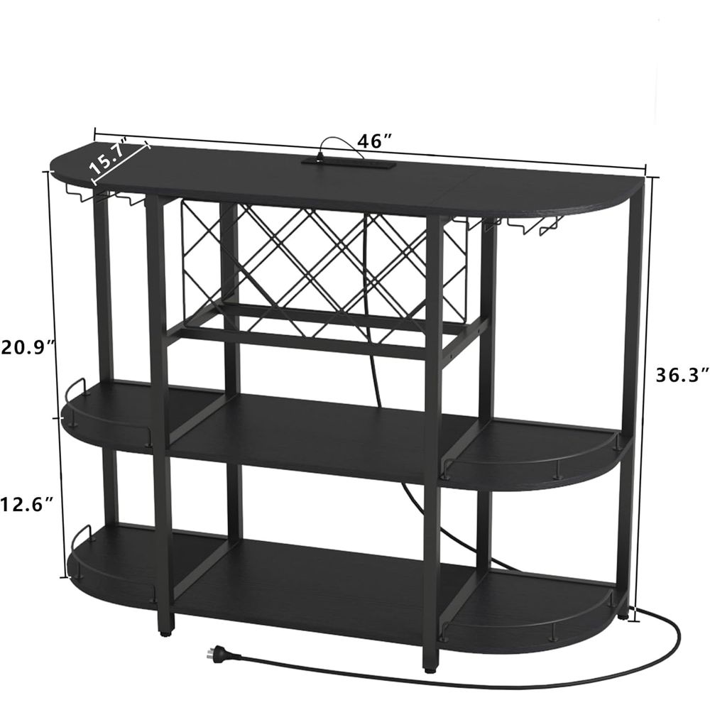 Black 3-Tier Coffee Table with - đánh giá và giá Coffee & Tea Haus