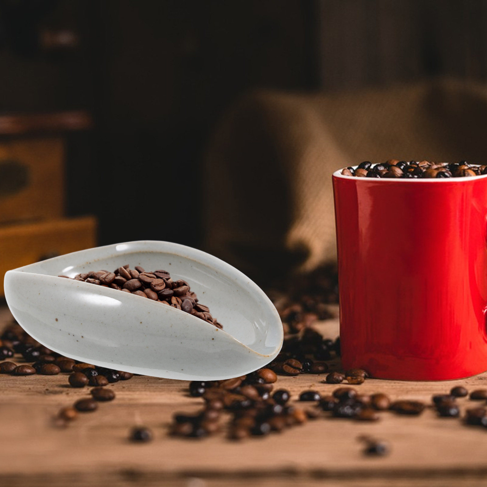 Ceramic Coffee Bean Dosing Tra - đánh giá và giá Coffee Tea Beans