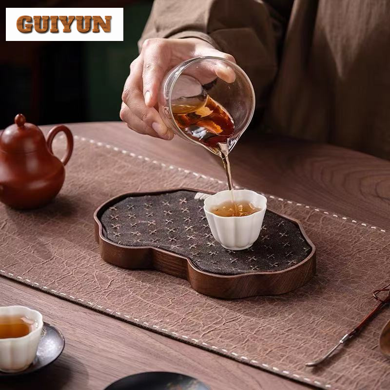 Black Walnut Small Tea Tray Sn - đánh giá và giá Coffee Tea Station