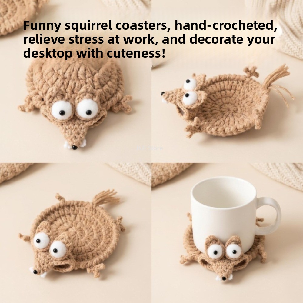 Animal Crochet Cup Coaster Han - đánh giá và giá Coffee Tea Station