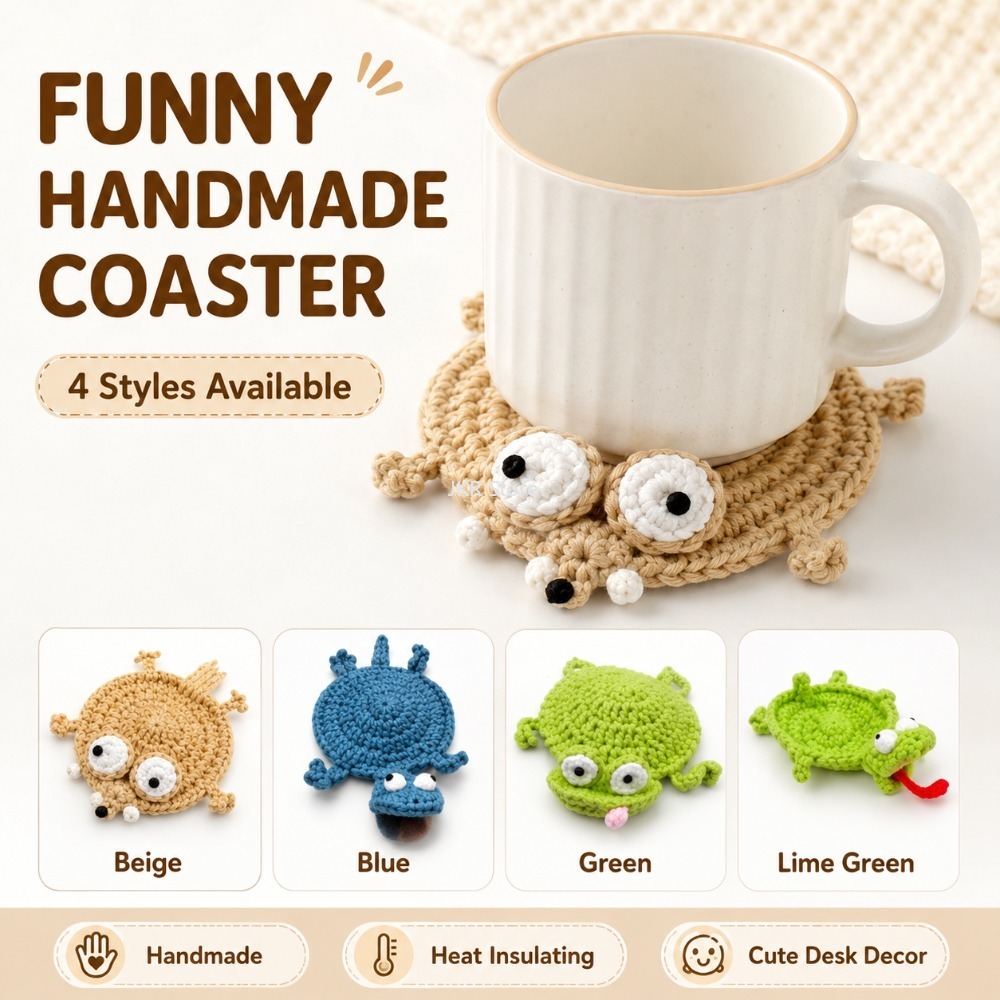 Animal Crochet Cup Coaster Han - đánh giá và giá Coffee Tea Station