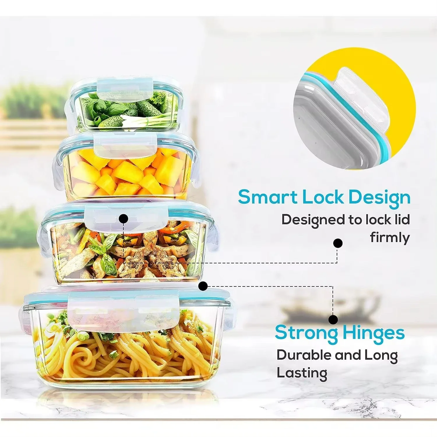 Glass Lunch Box Food Storage C - đánh giá và giá Tea Coffee Sugar Container