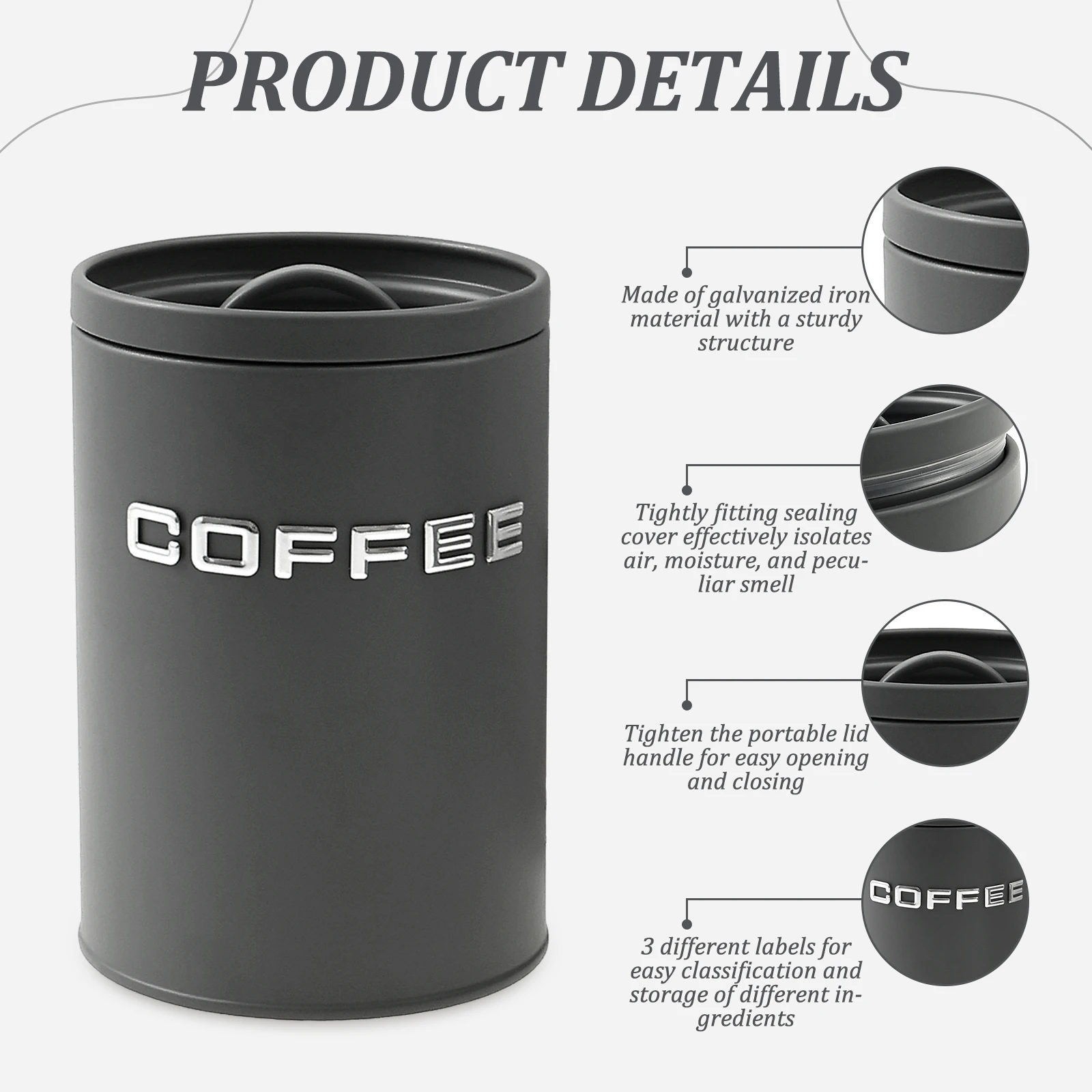 3 Pcs Tea Coffee Sugar Caniste - đánh giá và giá Tea Coffee Sugar Container