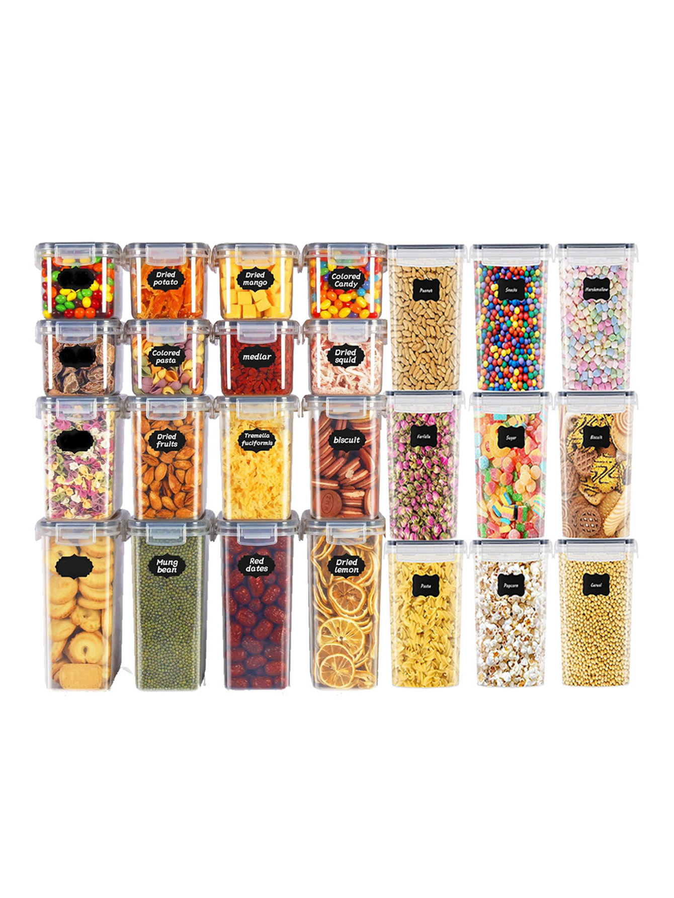 48pcs, Sealed Food Storage Con - đánh giá và giá Tea Coffee Sugar Container
