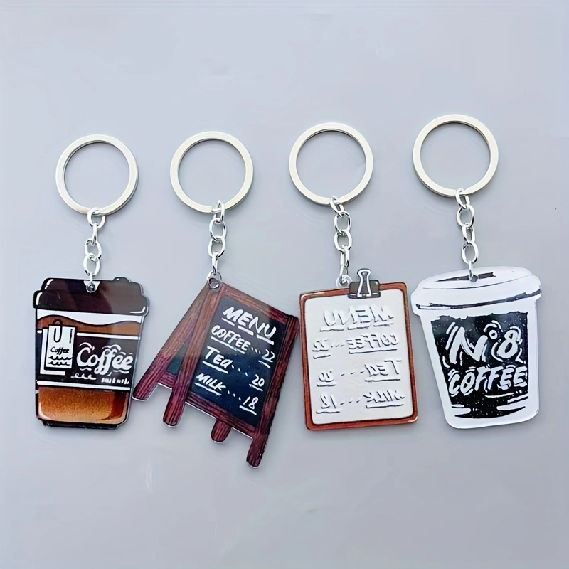 8pcs acrylic coffee cup keycha - đánh giá và giá Coffee & Tea Haus